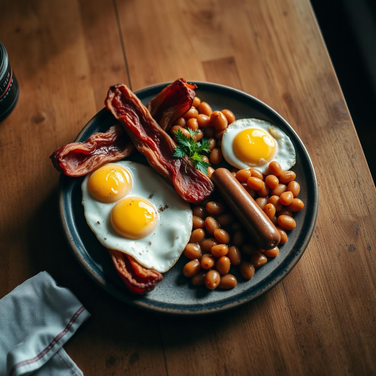 Full English breakfast plate